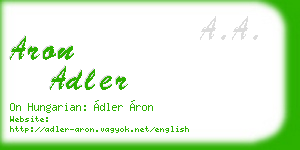 aron adler business card